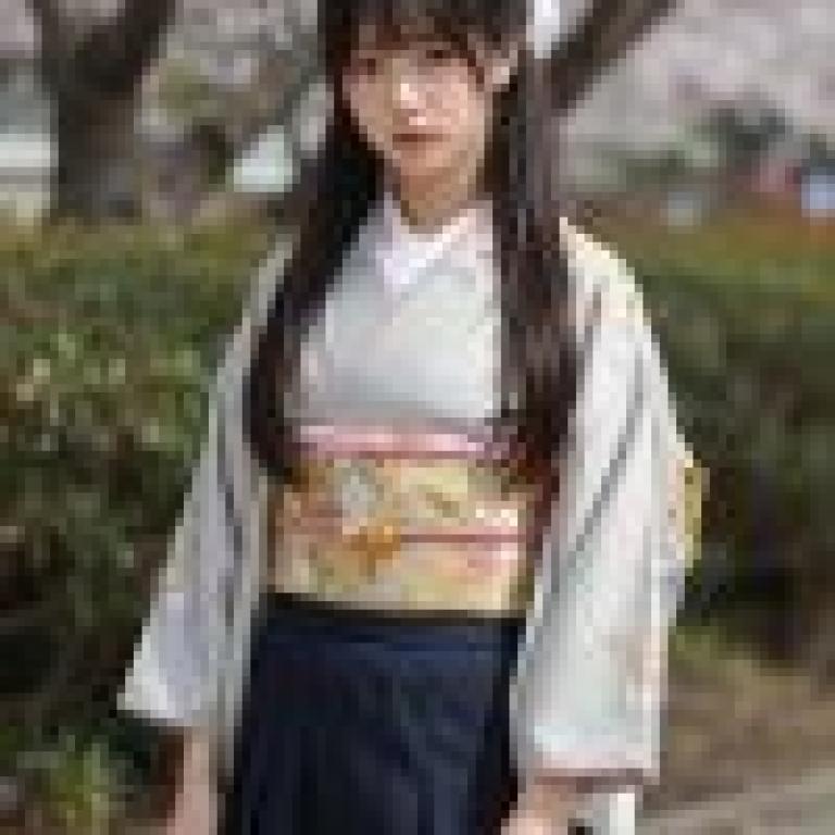 kimono，A Japanese girl in kimono.