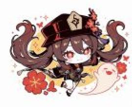 chibi，Anime girl with cat next to her.