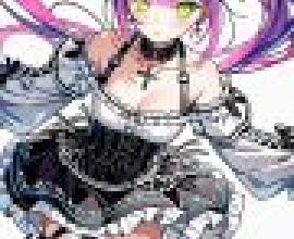 dynamic，Purple and black girl on poster.