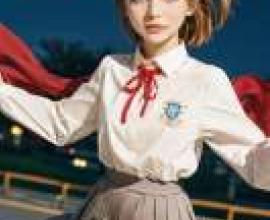 Kids king The King Who Always Thought He Was a Boy Is Actually a Girl，A girl with red hair and a white shirt holding flags in her arms.