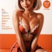 Mobile phone wallpaper， devil seduces white-haired girl， anime， Japanese bed temptation