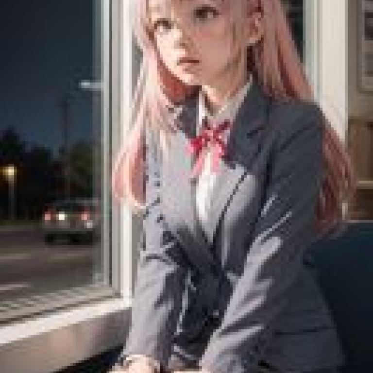 Oyama Mahiro Onimai Im Now Your Sister，Onimai，A girl in a grey blazer looking out the window.