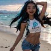computer wallpaper，pokemon nessa lulina Pokémon，real person，charming League of Legends women