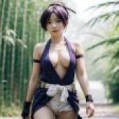 Computer wallpaper， Yuzuriha Hells Paradise Hells Music， real person， Purple Fantasy: Enchanting Cosplay