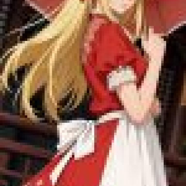 Red Temptation，The cartoon woman is holding an umbrella.
