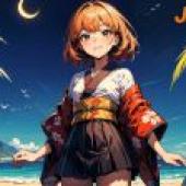 Computer wallpaper， Japanese kimono beauties on Nanyang Beach， anime， summer pure love: fresh anime wallpaper