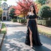 Black skirt street shadow -free tablecloth download