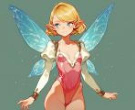 fairy girl，A female character with wings.