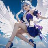 Honkai Star Rail，Robin，The girl on the clouds with wings is the one in flight.