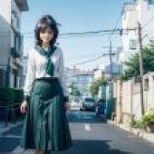 Computer wallpaper， live-action version， Mai Tina Hiiragi， longing to be a magical girl， Magical Dreams: The Surreal Fantasy of Japanese School Uniforms for Female Students
