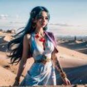 Computer wallpaper， live-action version， Naferutali D. Vivi， ONE PIECE， realistic fantasy 3D female elf
