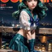 手機桌布，海王滿 (Sailor Neptune) 海王美智留 美少女戰士，寫實，海王美智留：動漫風華