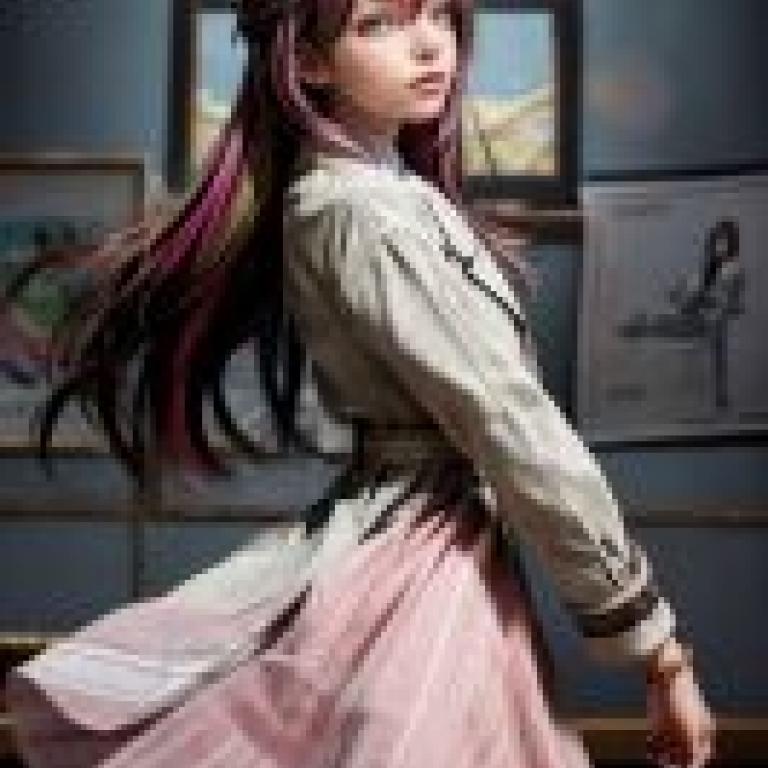 AZKi Hololive，《Siekhire》雜誌的封面上是一位身穿粉紅色洋裝的長髮女子。