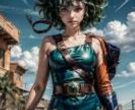 Mobile wallpaper， DQ5， Heroine， Realism， The cover of Mine-Evil Sor features a woman in blue and orange clothing.
