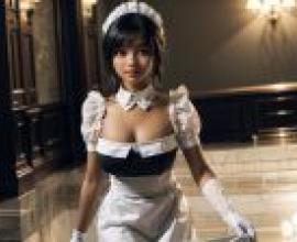 Computer wallpaper， Lilith (リリス)， LILITH， the new maid is a bit weird real person， gorgeous maid Cosplay