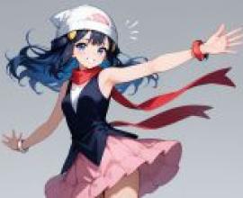 寶可夢女主角，戴著帽子的女孩。