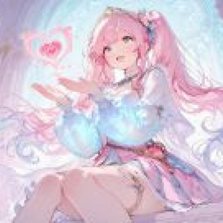 Cupid，Girl in pink dress.