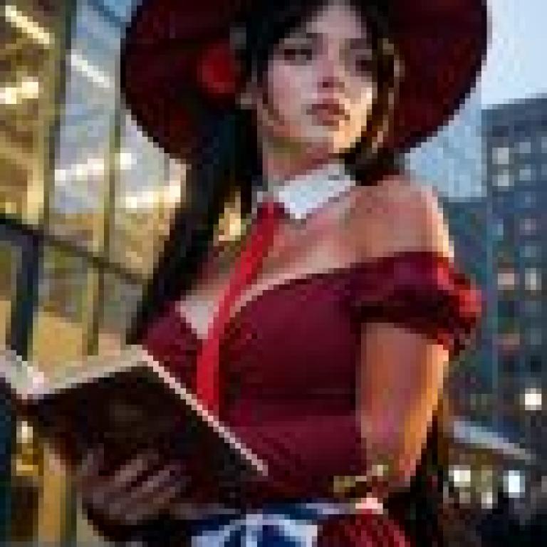 Super Magic，Girl reads a book while wearing red clothes and hat.