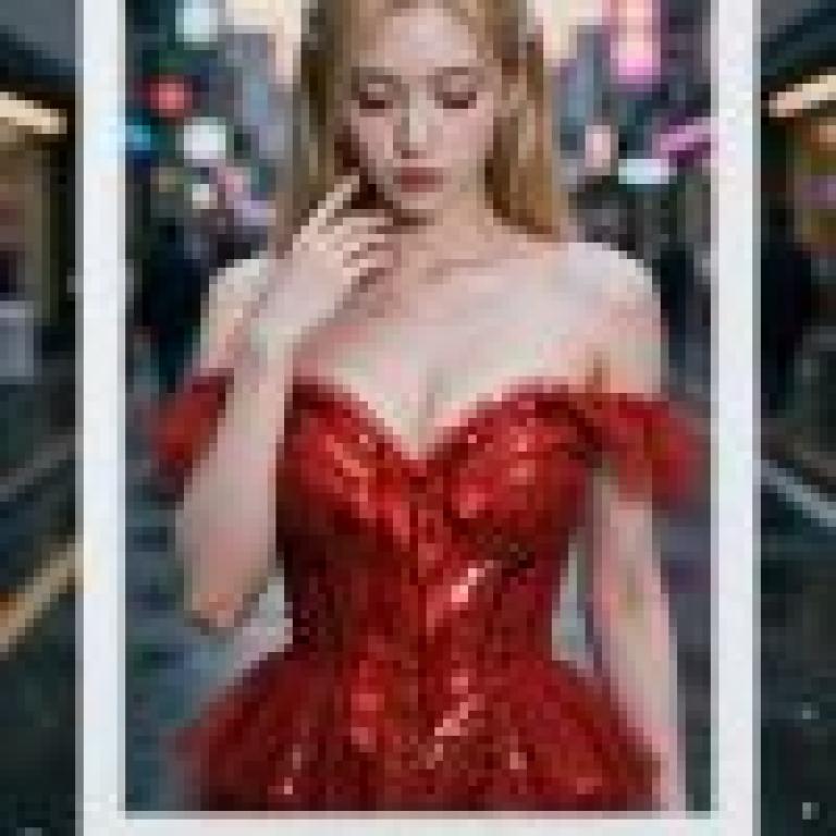 girls，A girl in red.