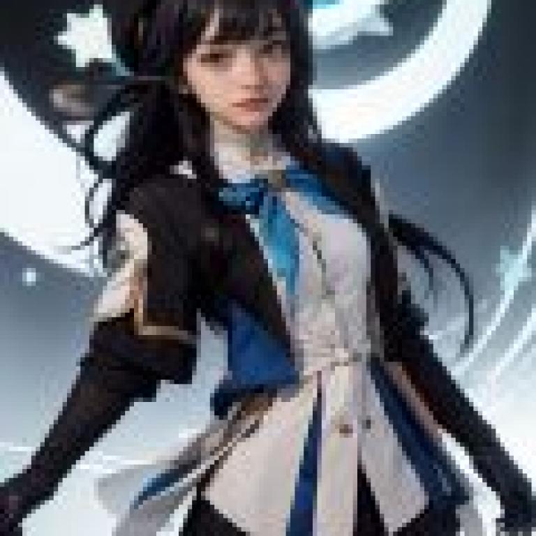 Pela Honkai Star Rail，身穿黑白服裝的動畫女孩。