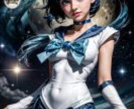 手機桌布，水野亞美 (Sailor Mercury)，美少女戰士，寫實，水野亞美：寫實插畫魅力