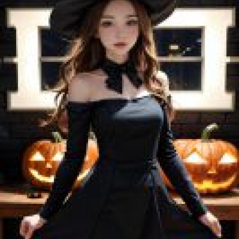 Black Lolita fashion，A girl in a black dress and hat.