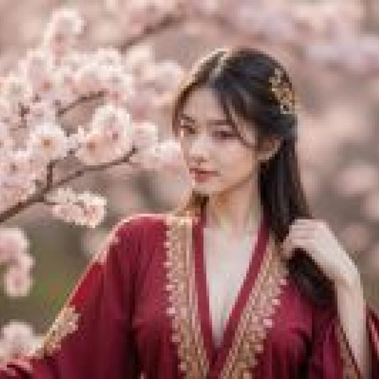 一段前世命中註定的緣分。身著紅衣的女子。