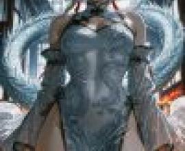 Silver Dragon，An anime drawing of blue haired woman