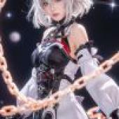 ZIT trans，The anime character is holding a chain.