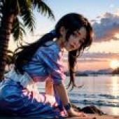 Computer wallpaper， real life， Delia Ketcham， Hanako， Pokémon， Ashs mother， sunset anime love