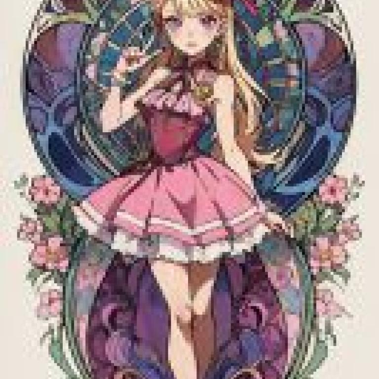 saint flying feather butterfly angel Pretty Cure，一個帶著粉紅色蝴蝶結的女孩。