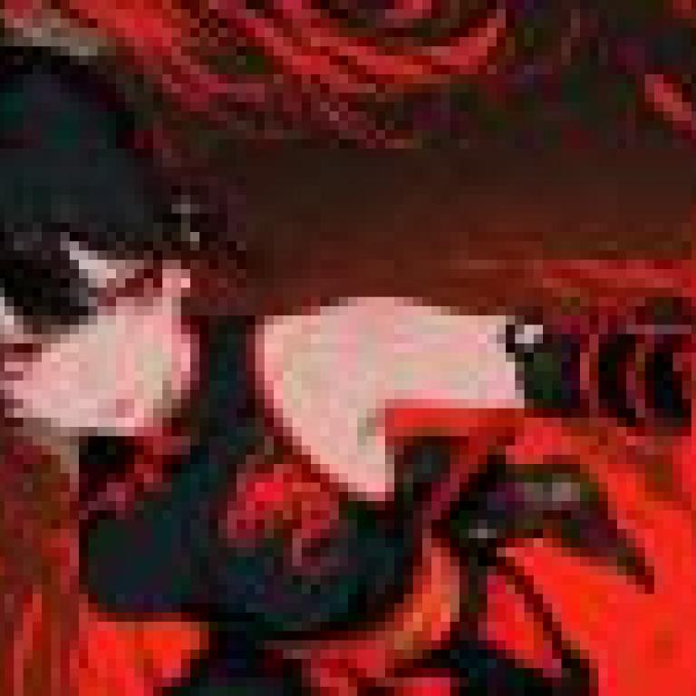 girls，Anime character in red and black.
