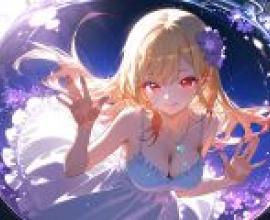 北川真琳，手指上有數字1的女人。