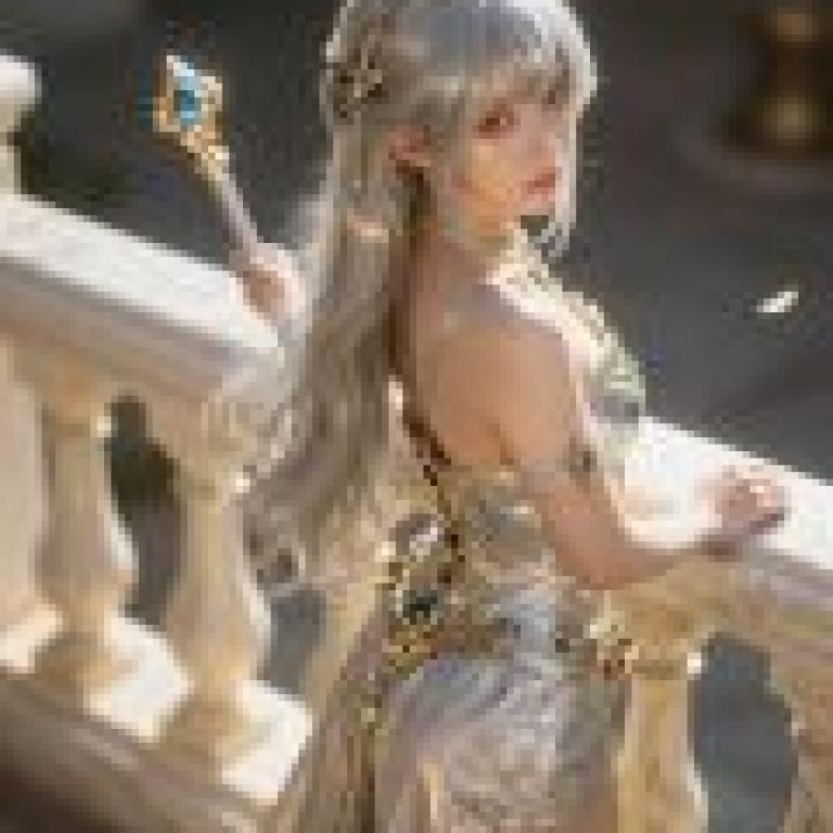 Goddess s Grace，A girl with grey hair.