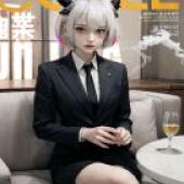 Devil Female President，a woman sitting on the couch with a glass of wine