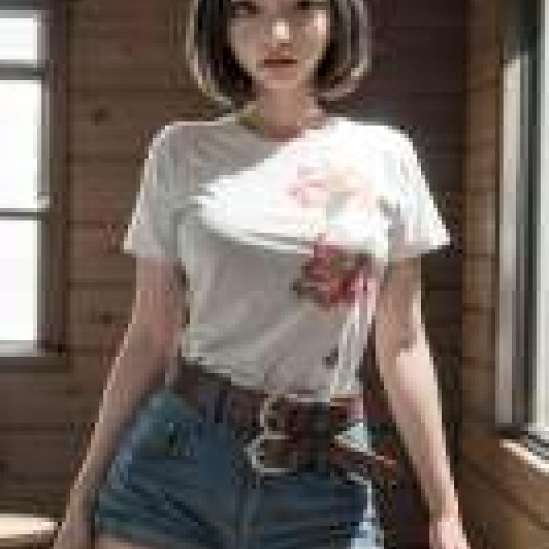 Selene Lovely Luna，寶可夢，一位穿著牛仔短褲的年輕女子。