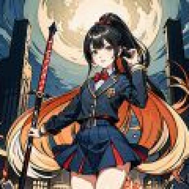 Schoolgirl Demons，手握長劍的少女。