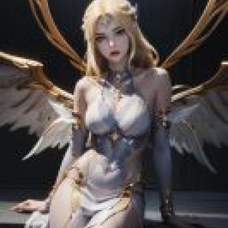Dingdang Qianrenxue God，身著金銀色的天使少女。