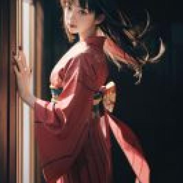 Lijia，Pokemon，身穿紅色和服的年輕女子。