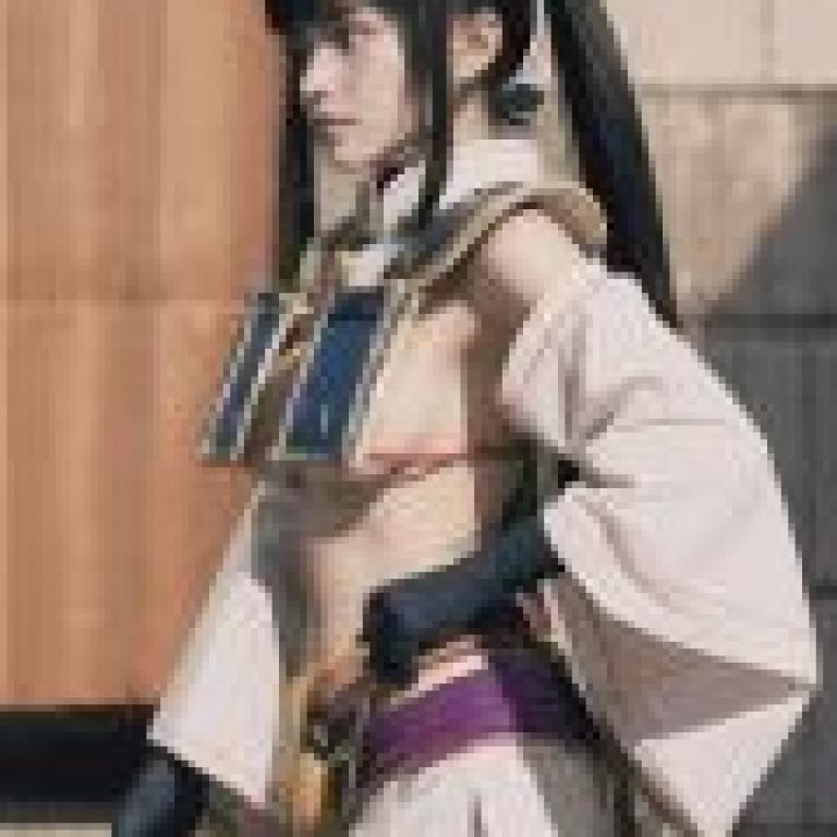 Ushiwakamaru，Fate Grand Order，Girl in costume stands with her arms at her sides.