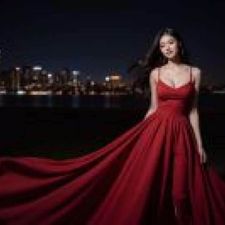 Red dressA woman in red dress.