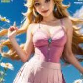 Mobile phone wallpaper， Princess Peach， realistic， realistic beauty