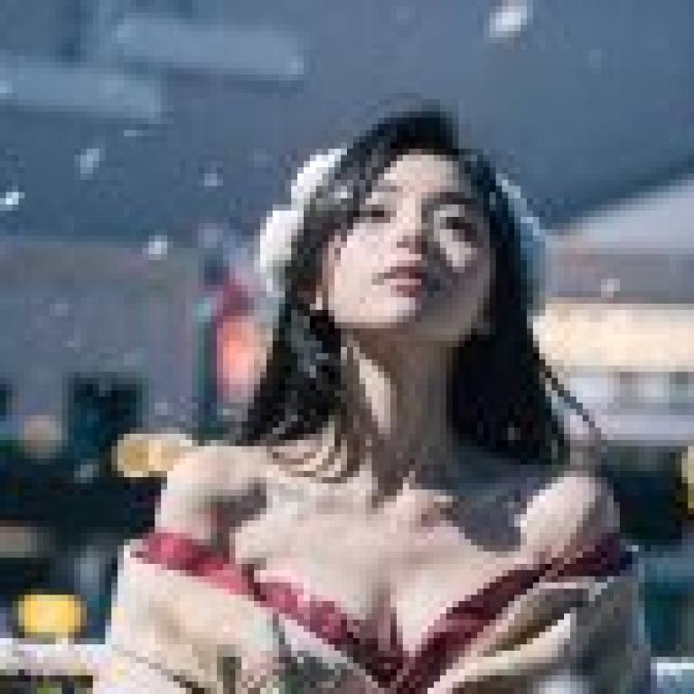 電腦桌布，真人版，和服美女，雪中動漫冬季公主
