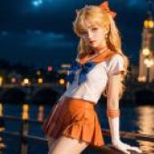 Live version， beautiful girl warrior， sailor Venus， Aiye Minako， beautiful tablecloth， anime tablecloth， Night Bridge Elves