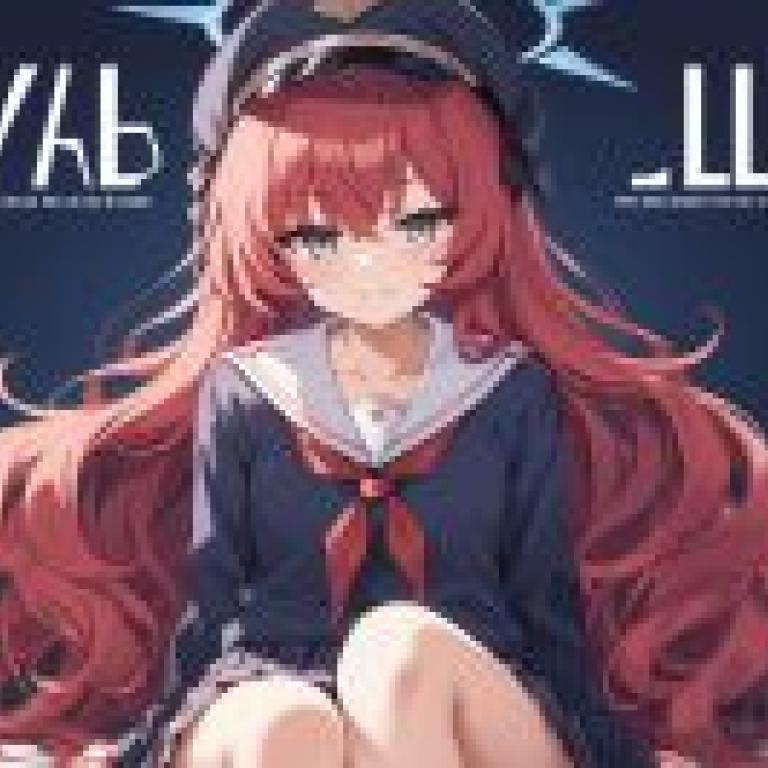 Natsume Iroha Blue archive，紅頭髮的女孩坐在地上。