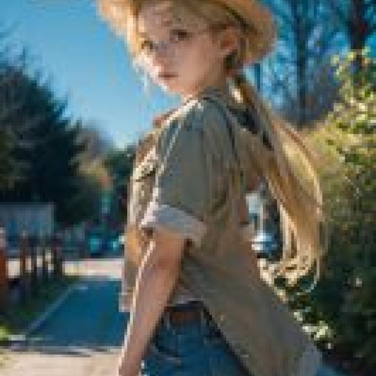Mobile wallpaper， Riko from the abyss， realistic， the cover of Maikmer magazine is a girl wearing a cowboy hat.