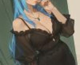 Aqua konosuba，Blue haired anime girl.