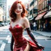 Computer desktop， live version， rabbit Jessica rabbit， push -to -see through customs clearance， who framed roger rabbit， urban devil makeup
