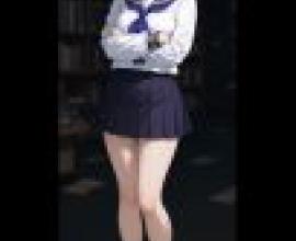 動漫女孩，紫髮動漫角色，雙臂交叉抱在胸前。