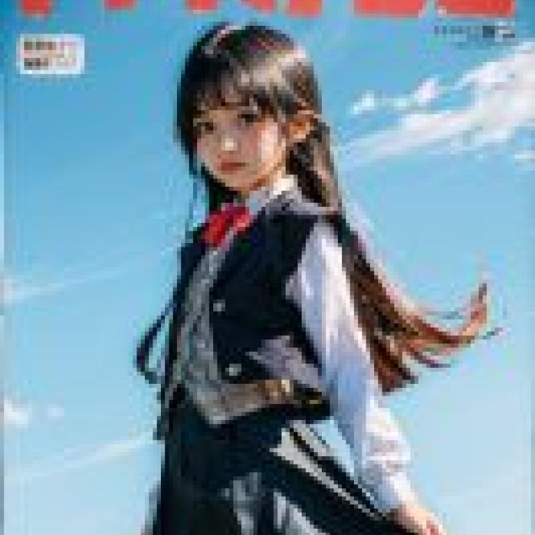 Mobile phone wallpaper， Ai Yashajin， Yasha God Tianyi， realistic， torn magazine style reproduction of school uniforms and fantasy